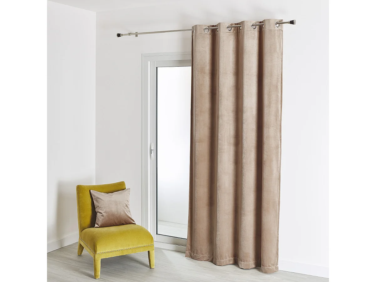 Vorhang aus einfarbigem Filzvelours 135 x 260 cm