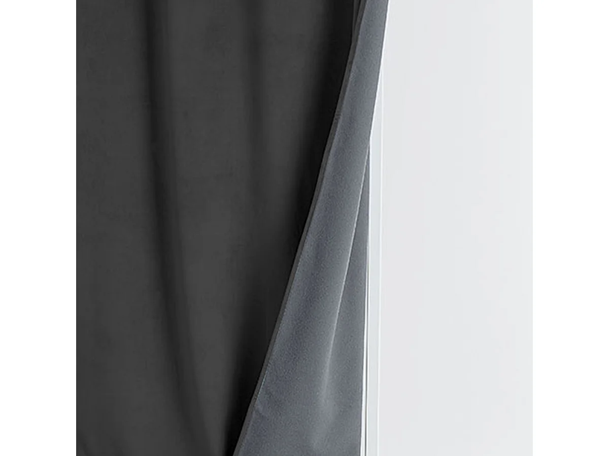 Cortina aislante y opaca de terciopelo forrada polar 135 x 280 cm