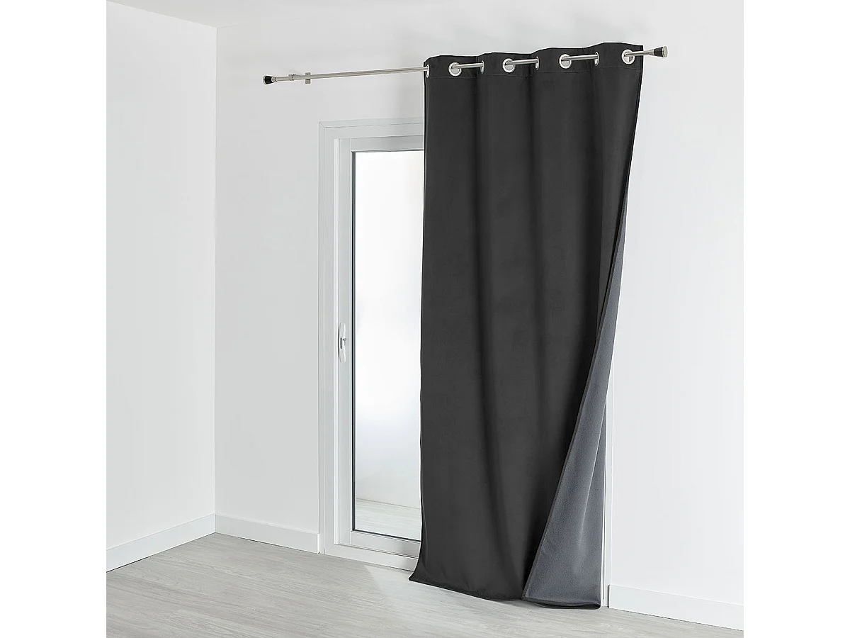 Verdunkelnder und isolierender Vorhang aus Samt, gefüttert mit Fleece 135 x 280 cm