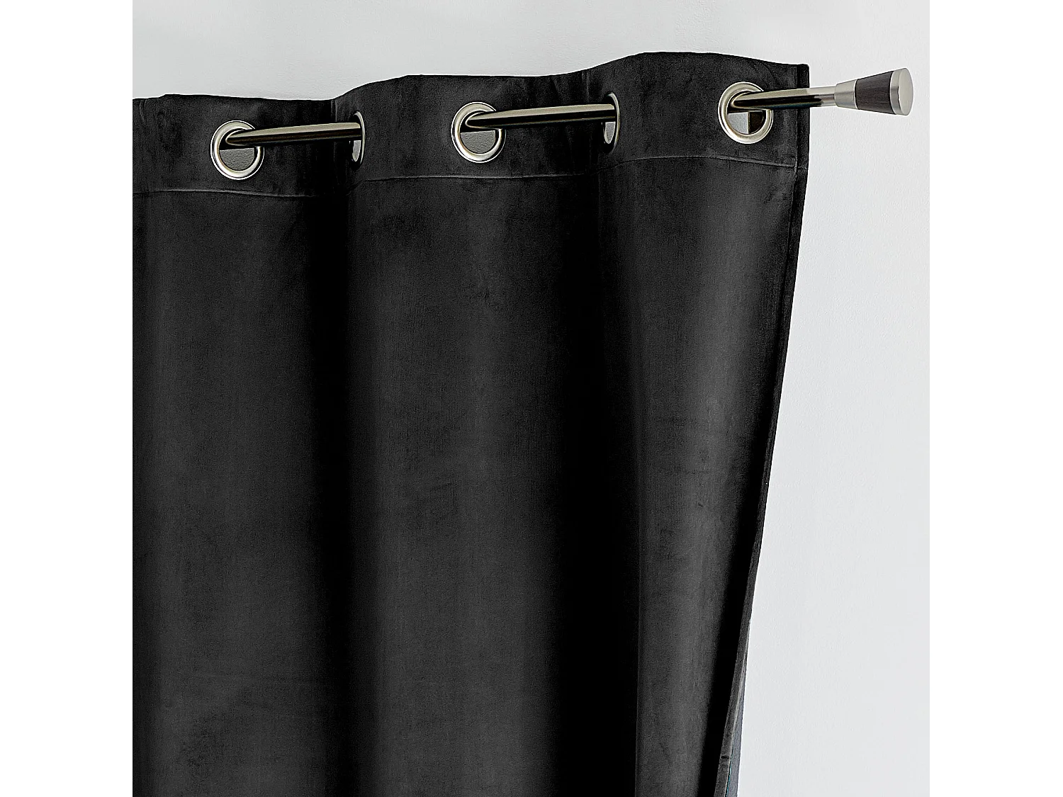 Cortina aislante y opaca de terciopelo forrada polar 135 x 280 cm