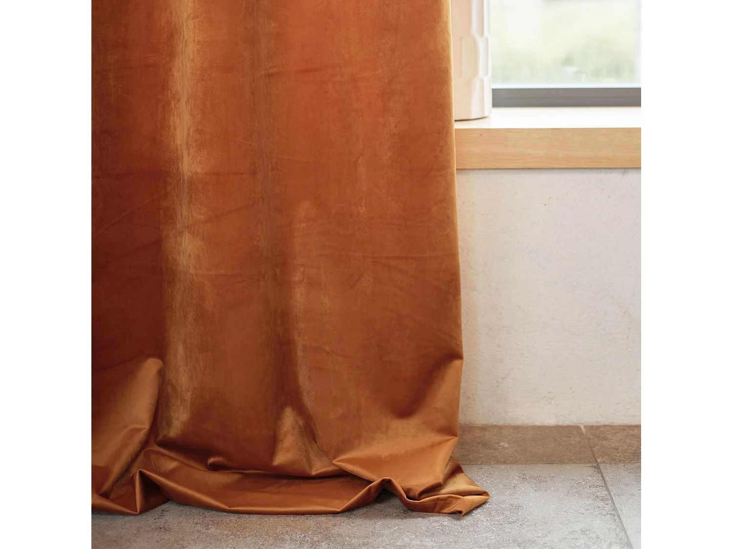 Vorhang aus einfarbigem Filzvelours 135 x 260 cm