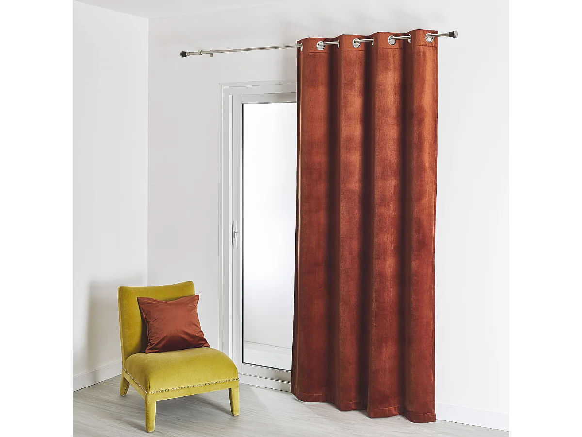 Vorhang aus einfarbigem Filzvelours 135 x 260 cm