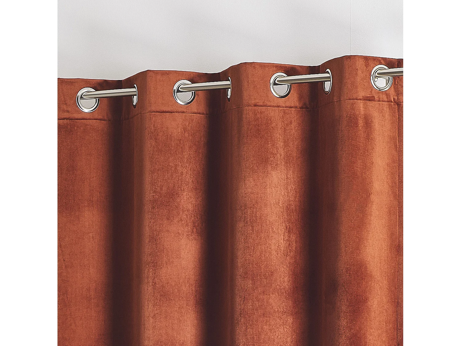 Vorhang aus einfarbigem Filzvelours 135 x 260 cm