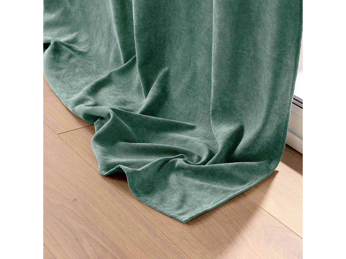 Blickdichter einfarbiger Samtvorhang 135 x 260 cm