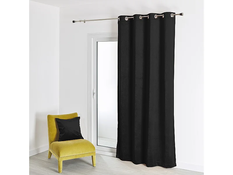 Vorhang aus einfarbigem Filzvelours 135 x 260 cm