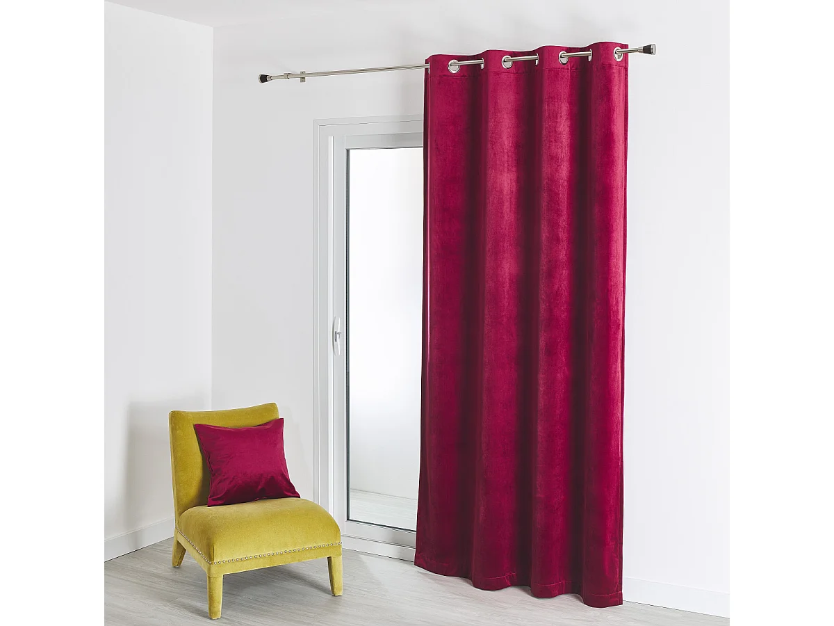 Cortina fieltro y terciopelo lisa 135 x 260 cm