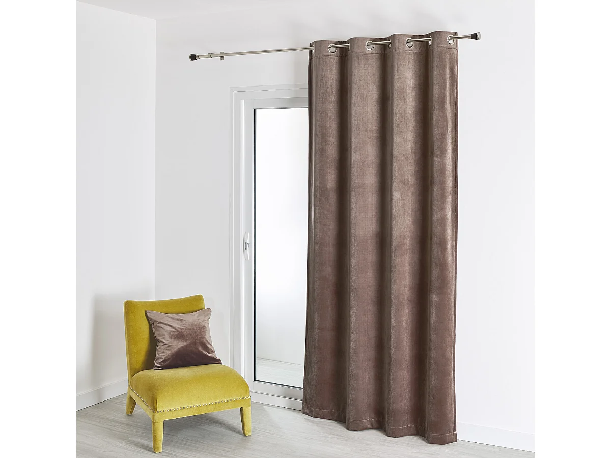 Cortina fieltro y terciopelo lisa 135 x 260 cm