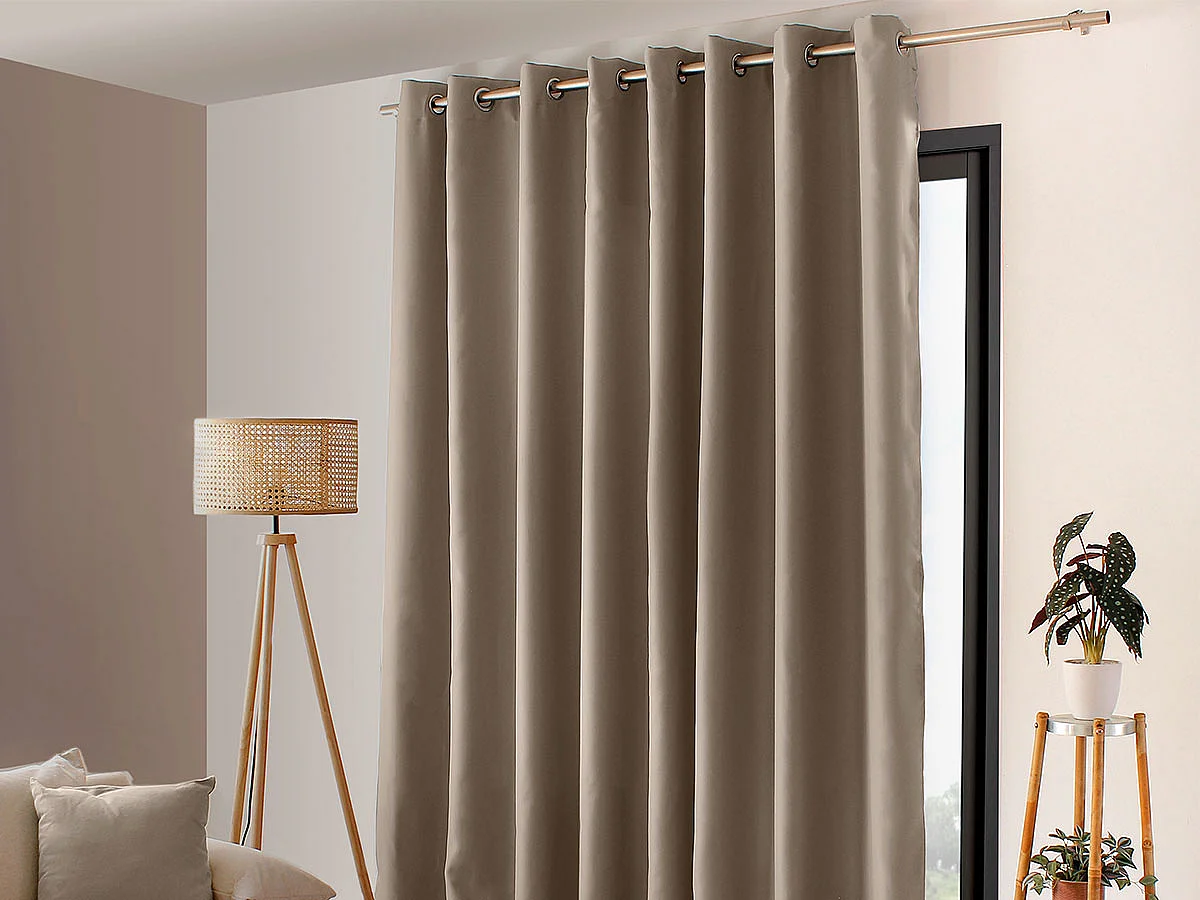 Rideau Occultant XL "Reglisse" 300x240cm Naturel