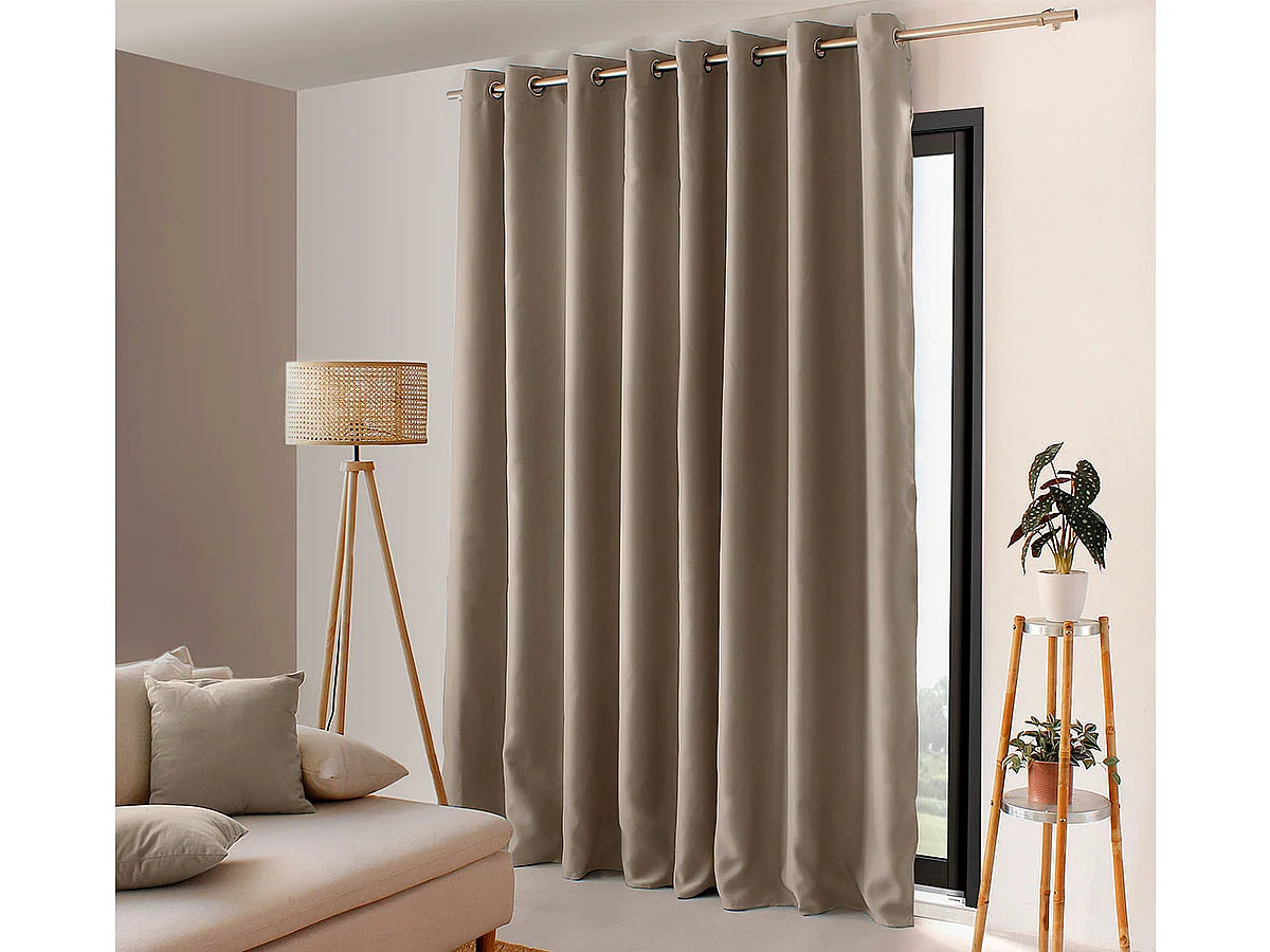 Rideau Occultant XL "Reglisse" 300x240cm Naturel