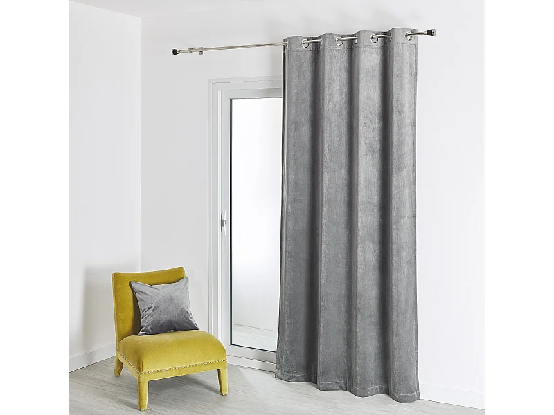 Cortina fieltro y terciopelo lisa 135 x 260 cm