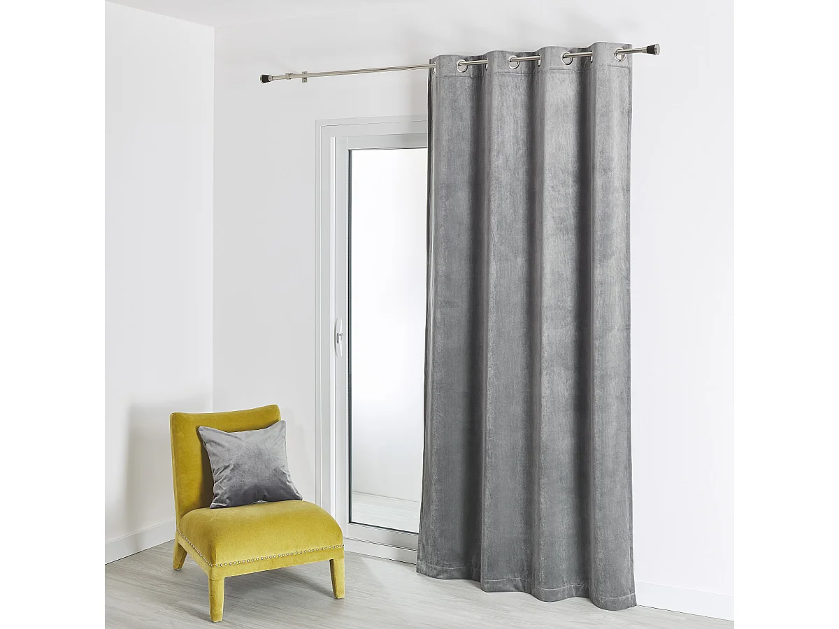 Vorhang aus einfarbigem Filzvelours 135 x 260 cm