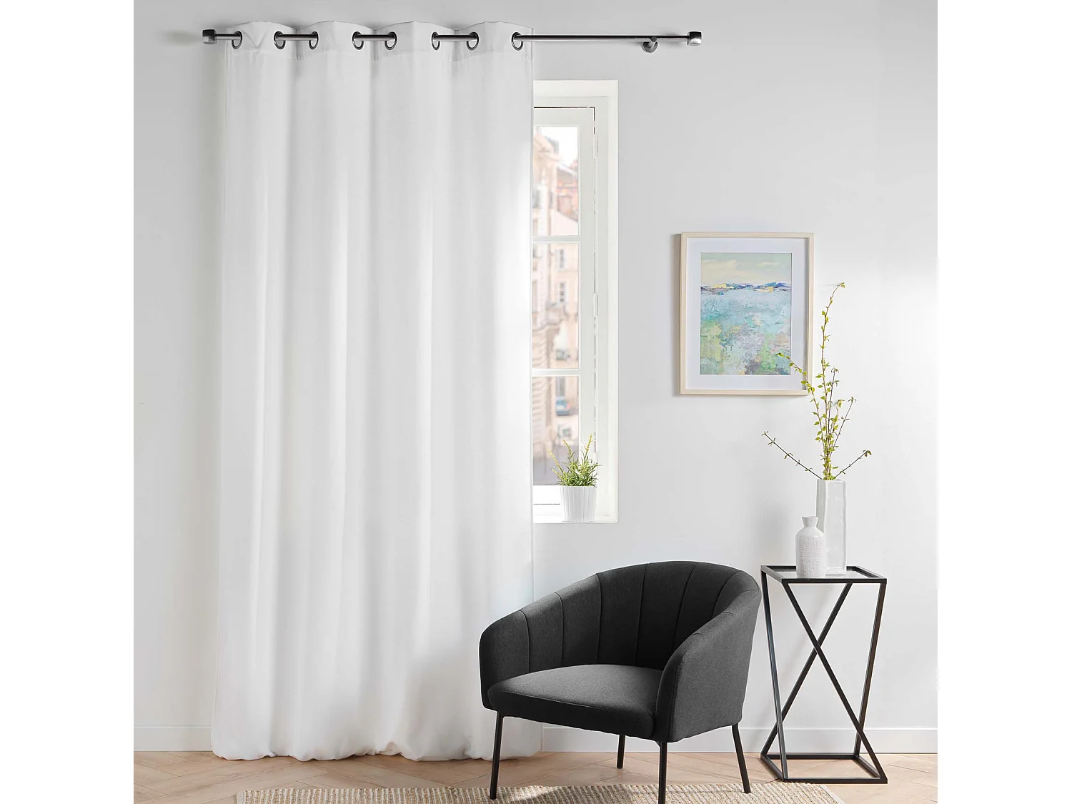 Blickdichter einfarbiger Samtvorhang 135 x 260 cm