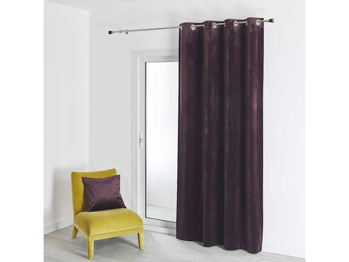 Vorhang aus einfarbigem Filzvelours 135 x 260 cm