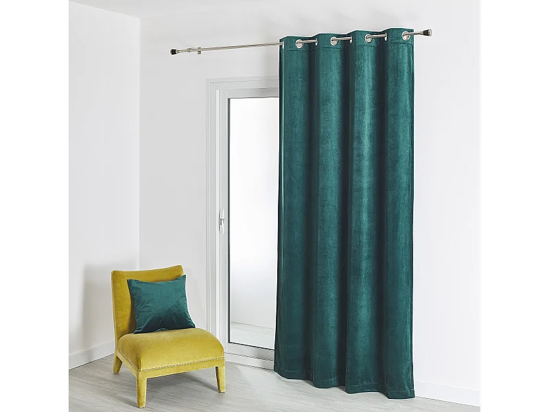 Cortina fieltro y terciopelo lisa 135 x 260 cm