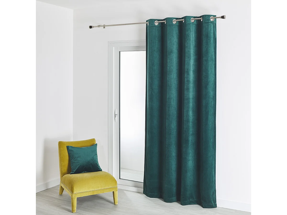 Vorhang aus einfarbigem Filzvelours 135 x 260 cm
