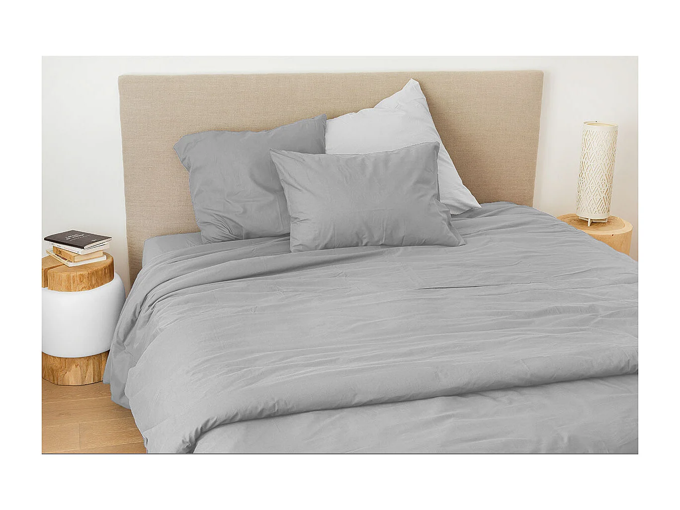 Drap housse en coton Lavé Oekotex