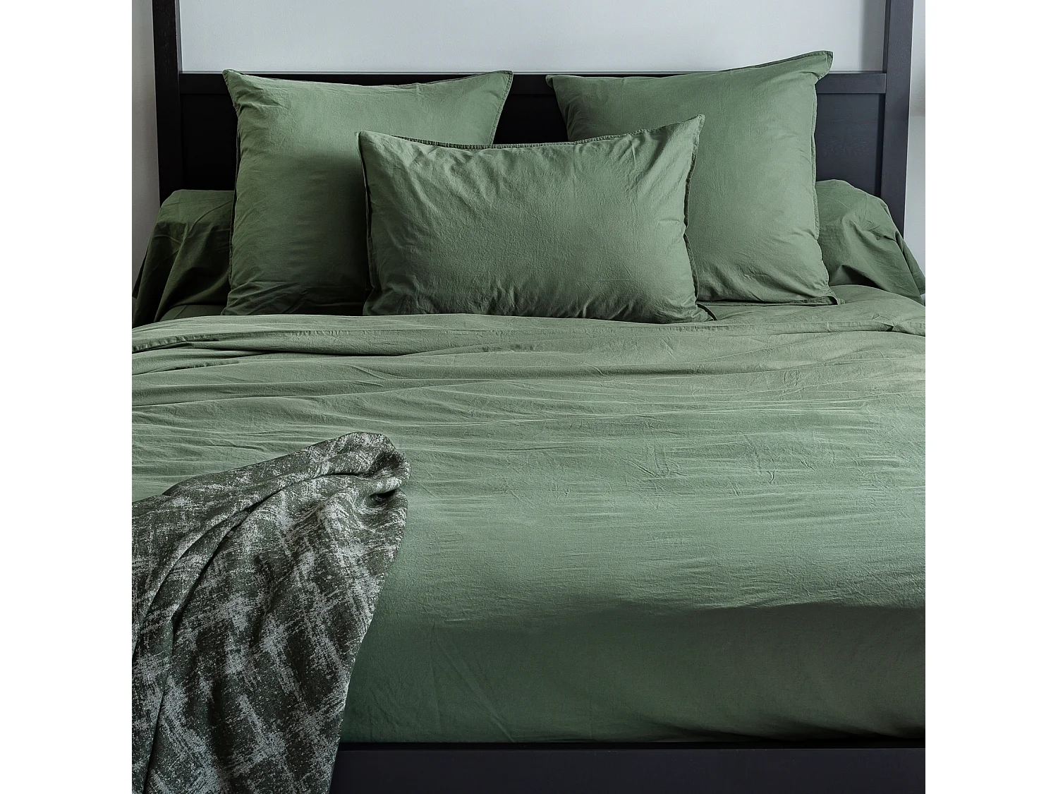 Drap housse en coton Lavé Oekotex