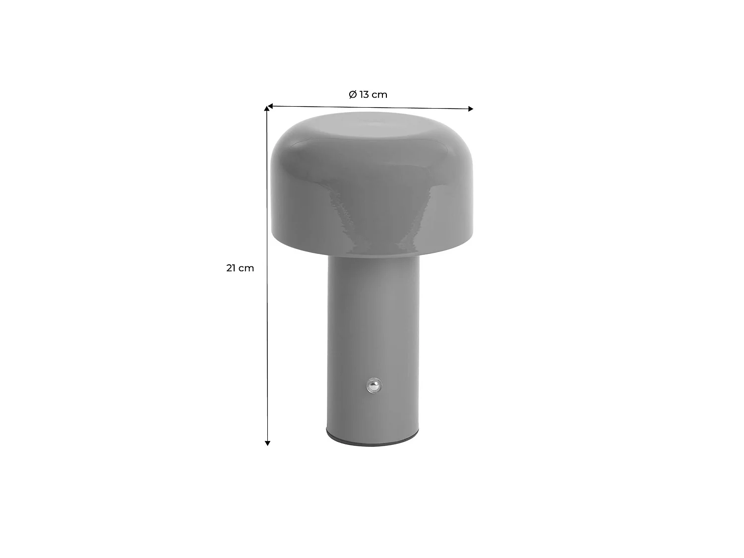 Lampada led in metallo, 13cm, verde