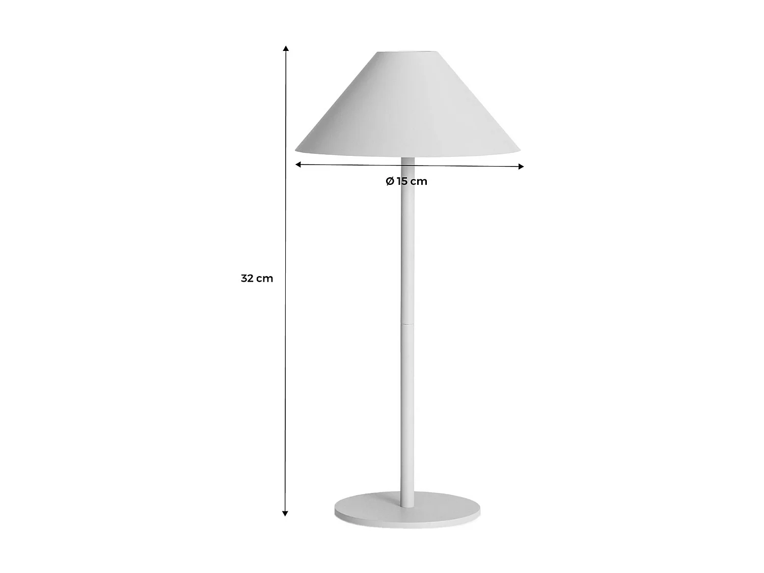 Lampe à poser intérieur/extérieur LED sans fil rechargeable Adam vert céladon H 135cm Ø 19cm