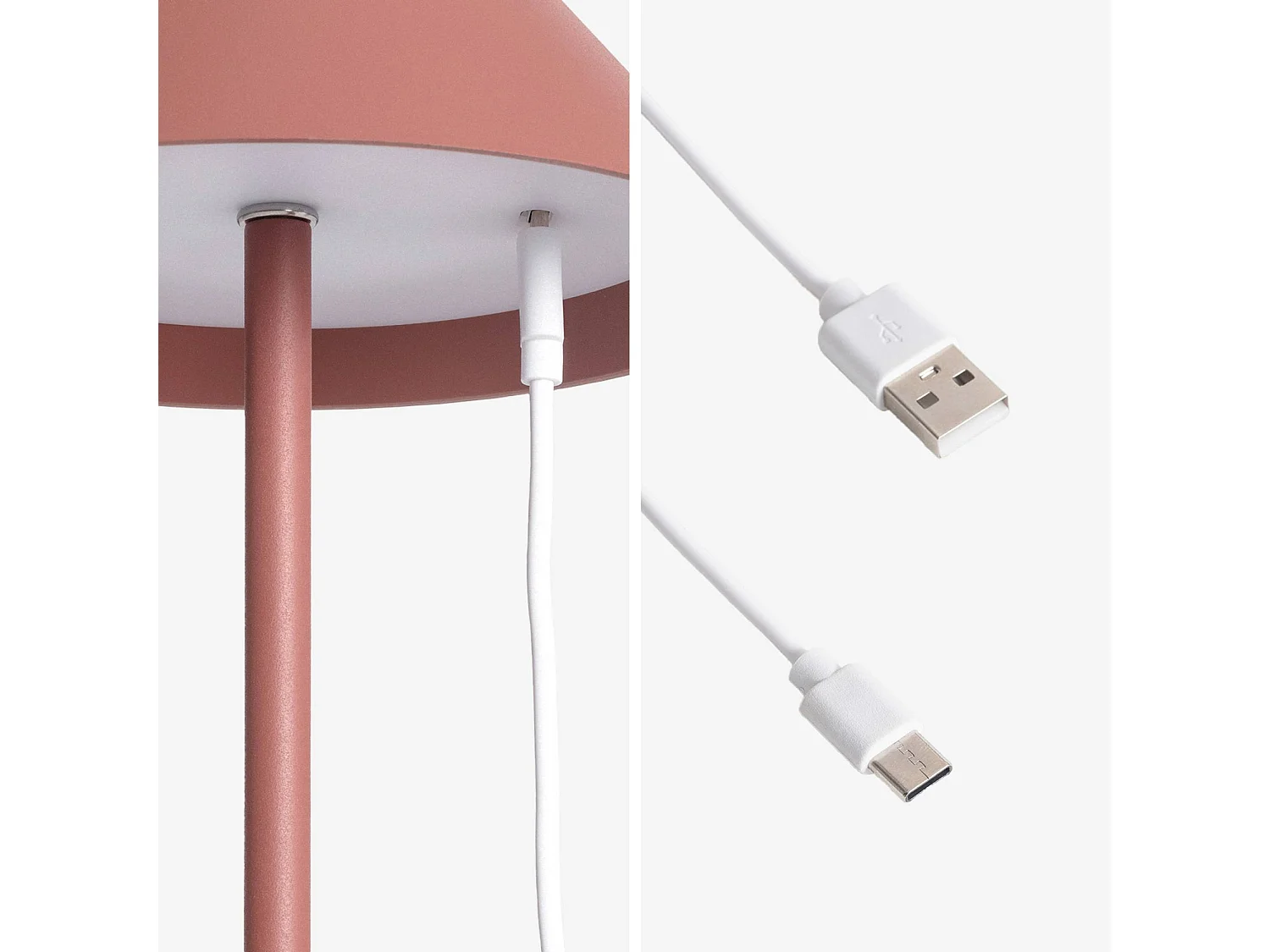 Lampada da tavolo led senza fili, 32cm, terracotta