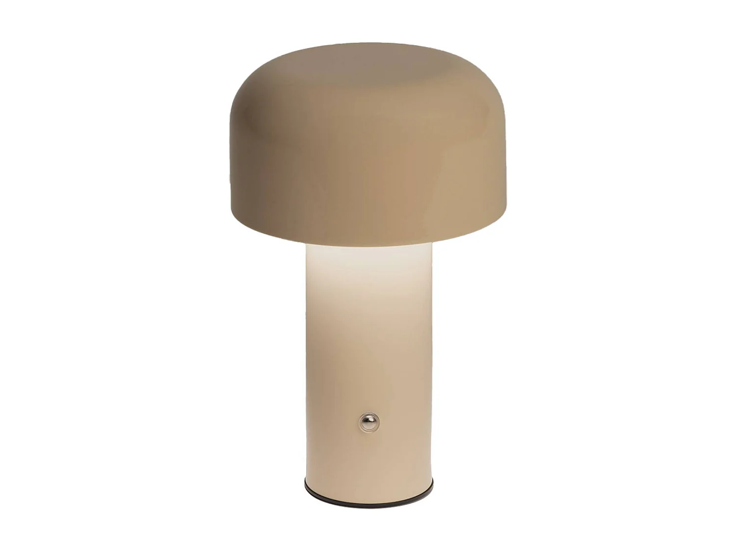 Lámpara led de metal para mesa interior, 13cm beige