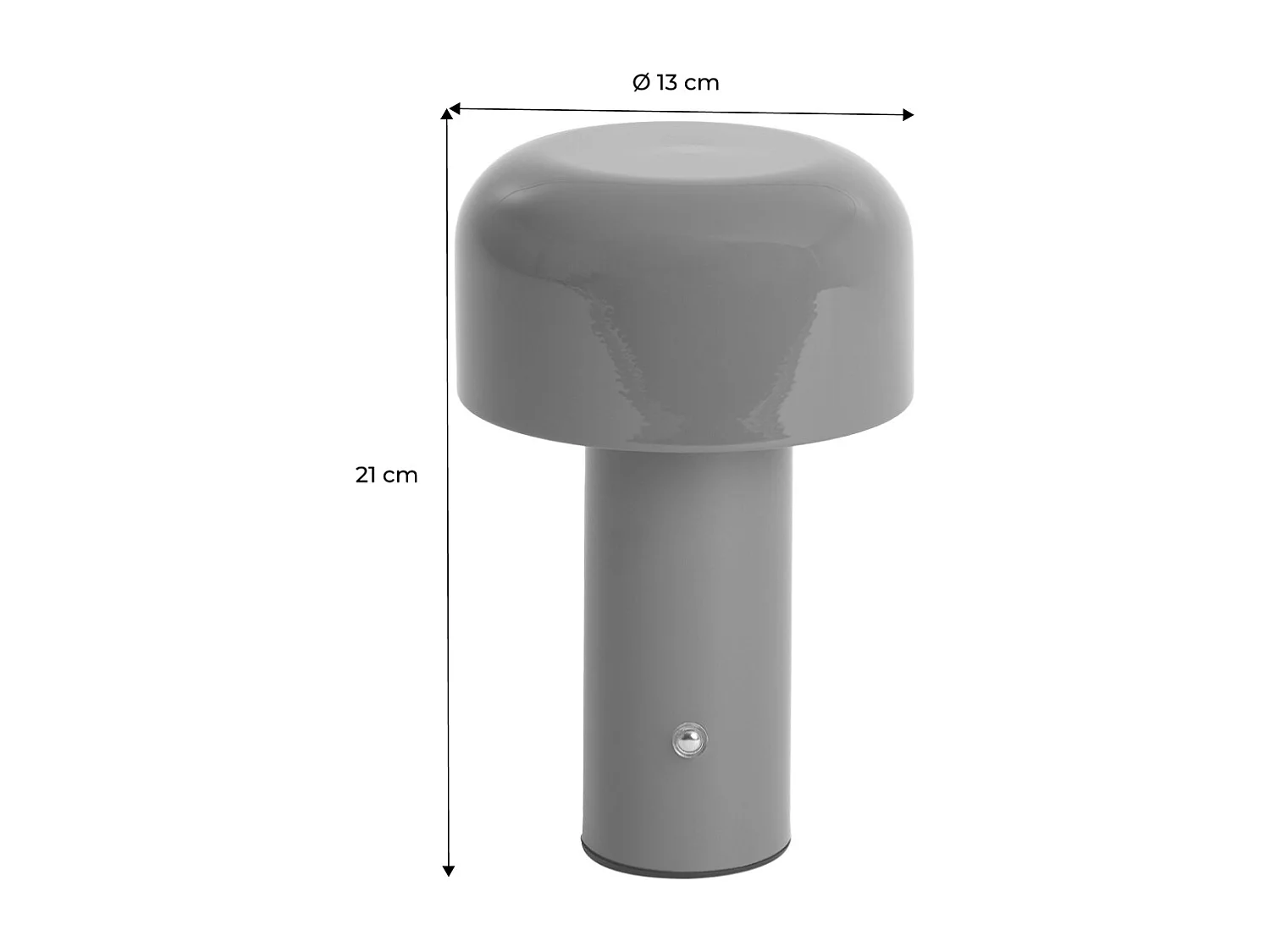 Lampada led in metallo, 13cm, beige