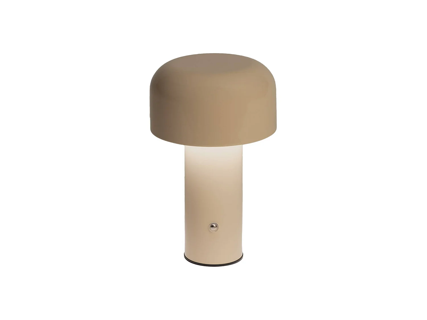 Lampe à poser LED  sans fil rechargeable Victor beige Ø 13cm