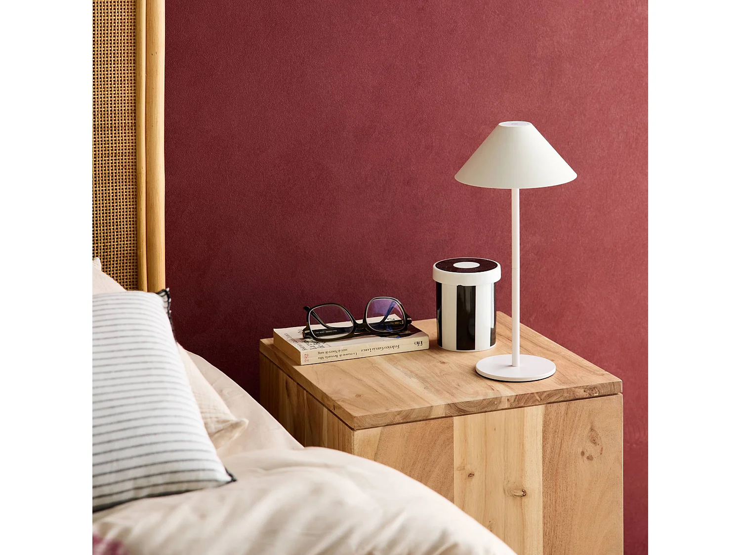 Lampada da tavolo led senza fili, 32cm, bianco