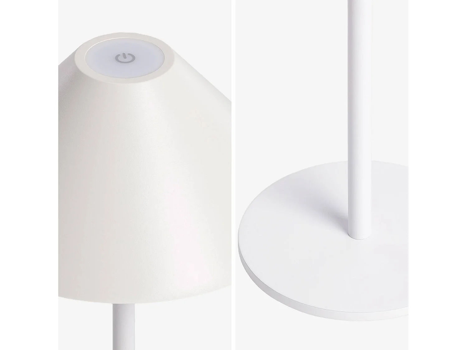 Lampada da tavolo led senza fili, 32cm, bianco