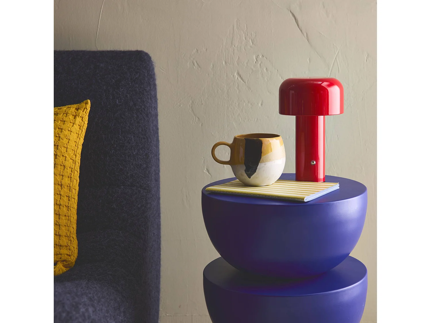 Lampada led in metallo, 13cm, rosso