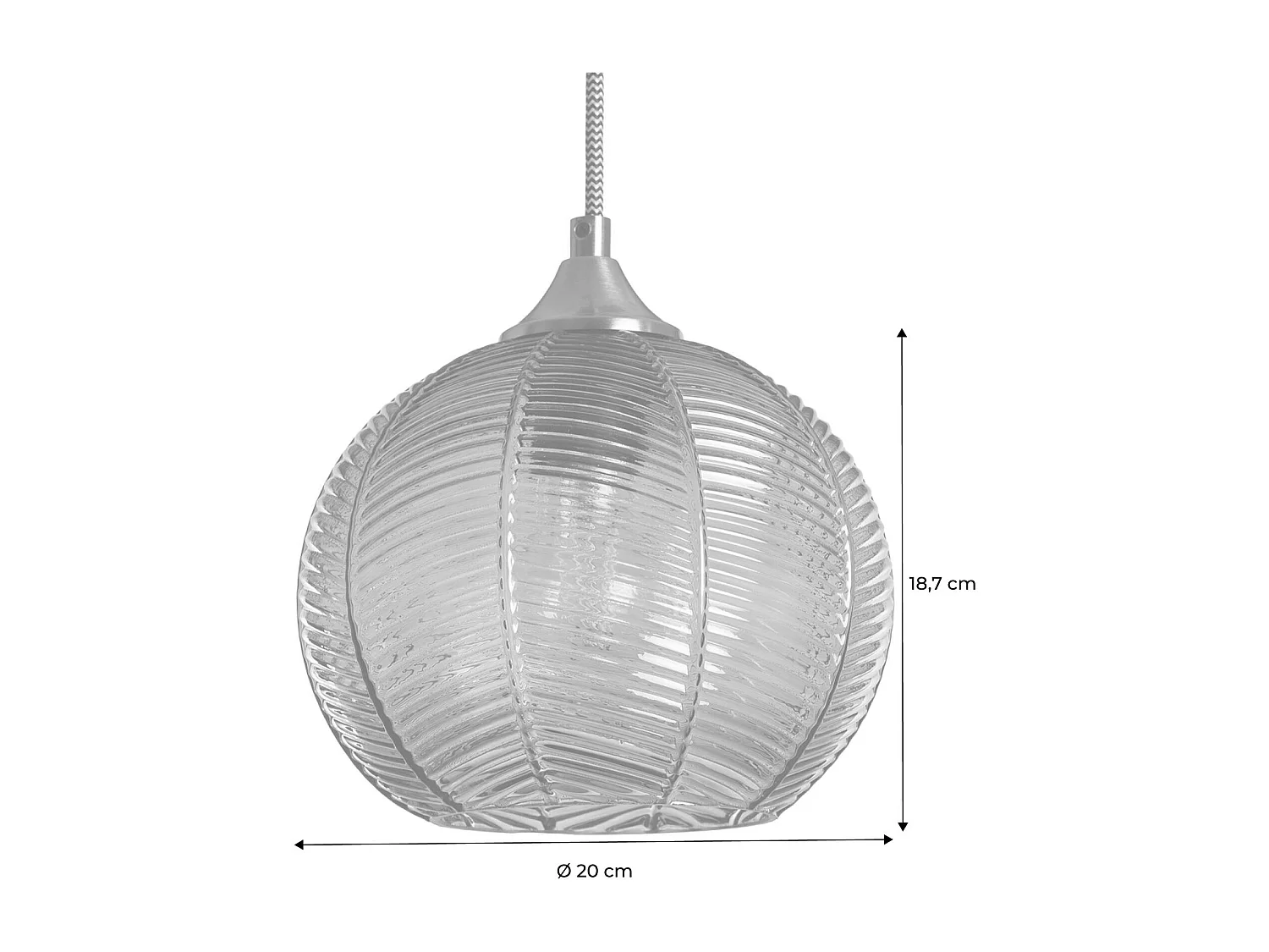 Lampade sospesa in metallo e vetro, 20cm, verde