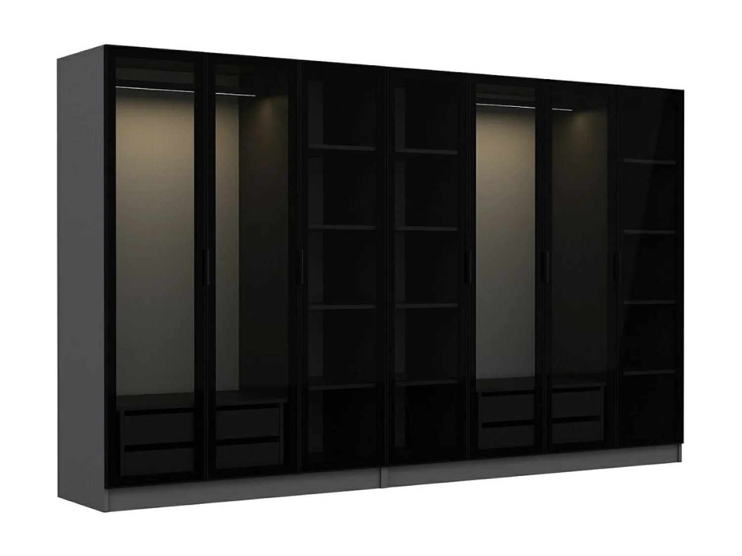 Industrieller Nachttisch mit Regalen und Kleiderstangen - Holz und Metall - Weiß - 50 x 38 x 50 cm