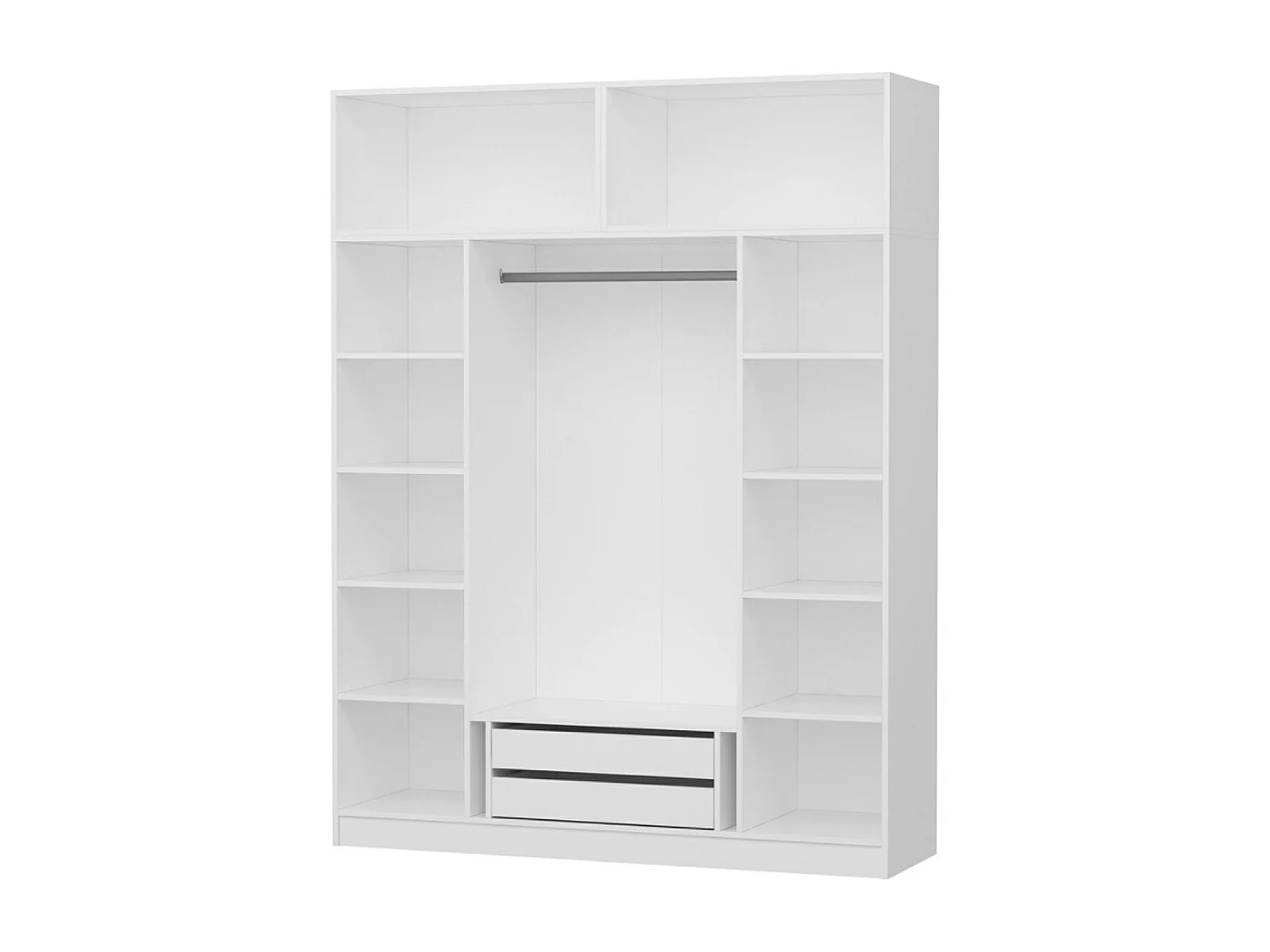 Libreria di design in metallo - 5 ripiani - legno e nero FANI