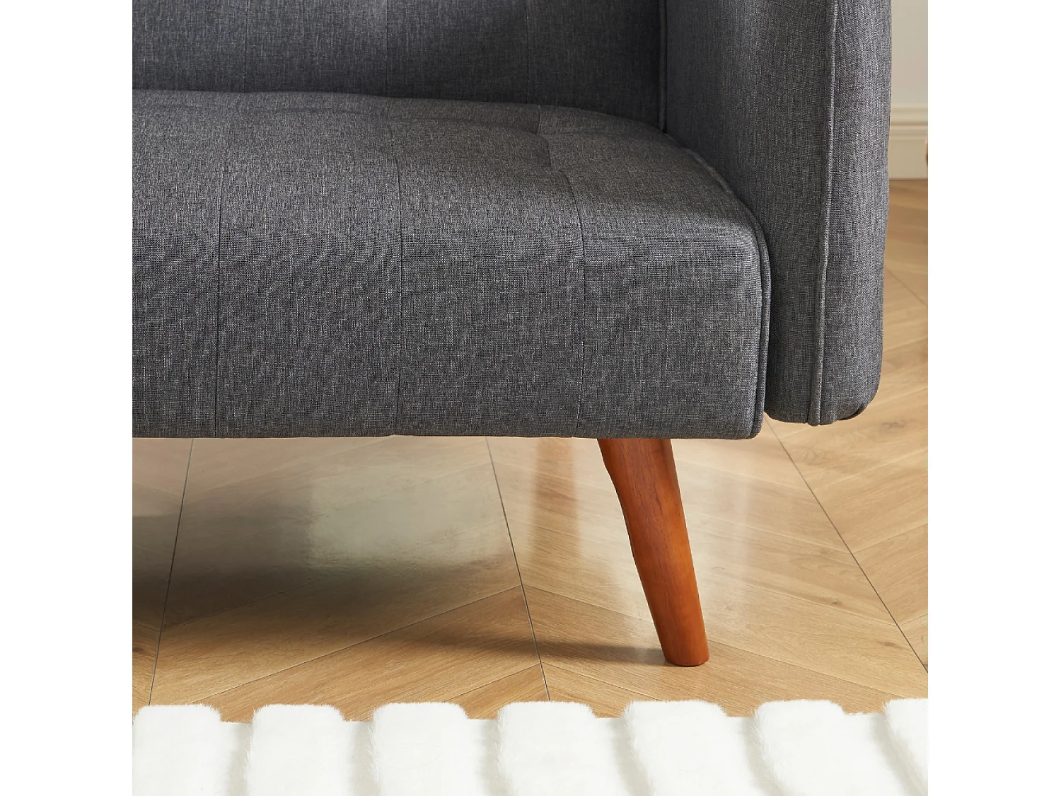 3-zits slaapbank grijs met inklapbaar middentafel INVERNESS