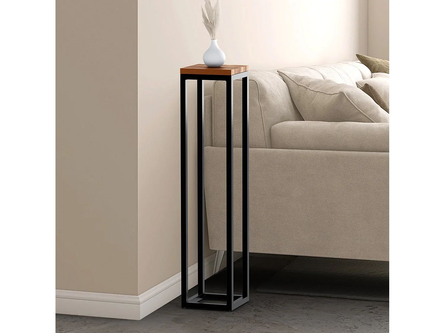 Table d'appoint - carré - Bois - 20 x 20 cm - Chêne - Manteo