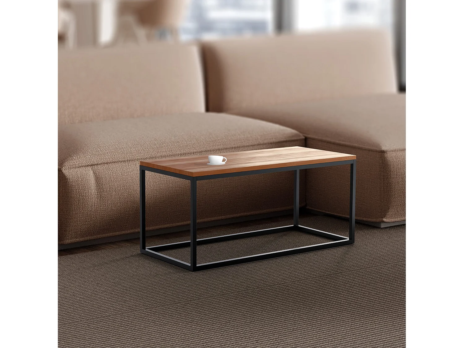 Table d'appoint - carré - Bois - 100 x 45 cm - Chêne - Manteo