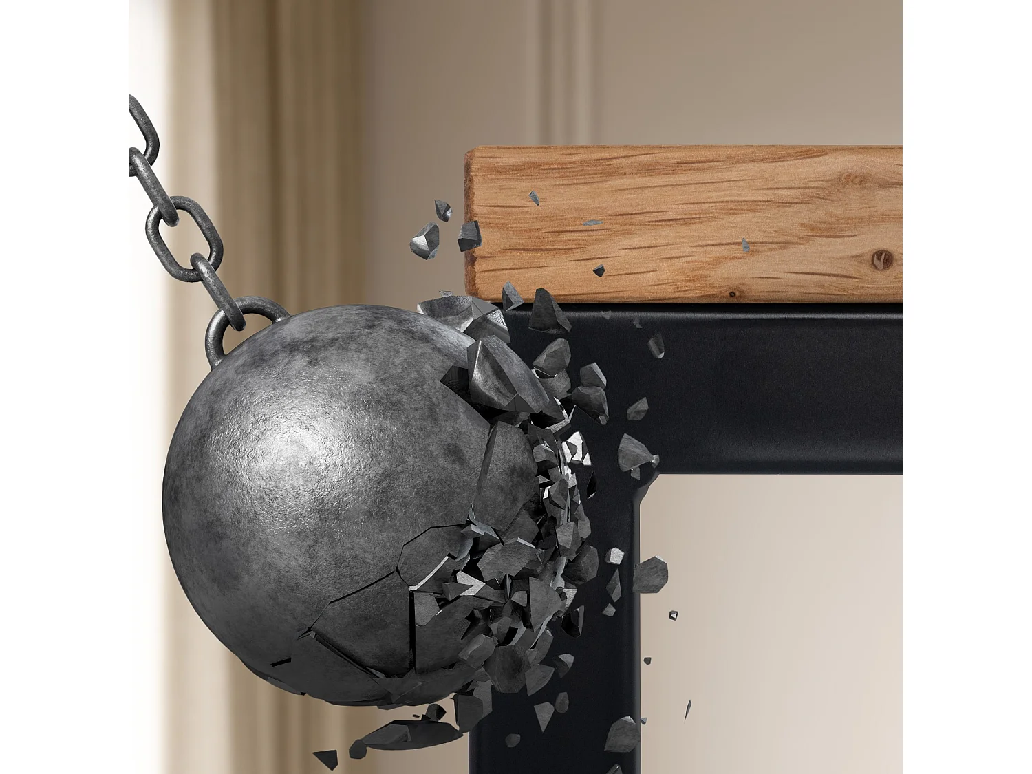 Table d'appoint - carré - Bois - 46 x 25 cm - Chêne - Manteo