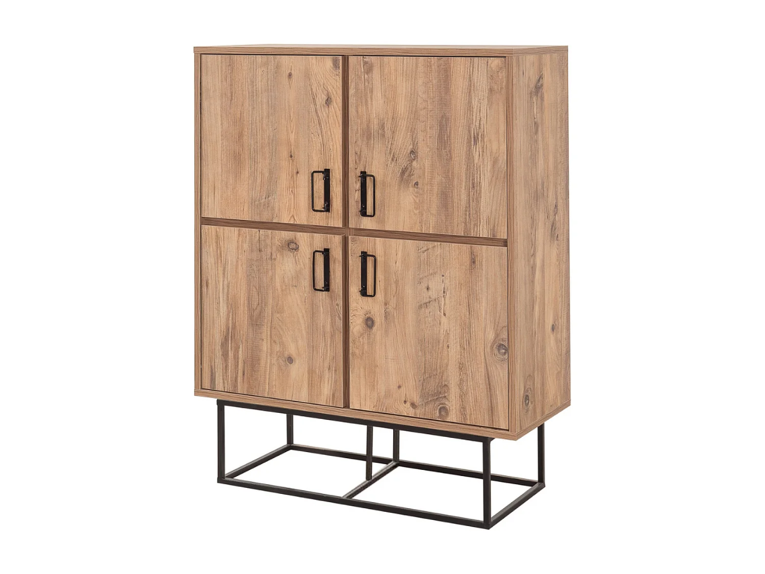 Industrie-Buffet aus Holz und Metall BRESOV - 4 Türen - 8 Fächer