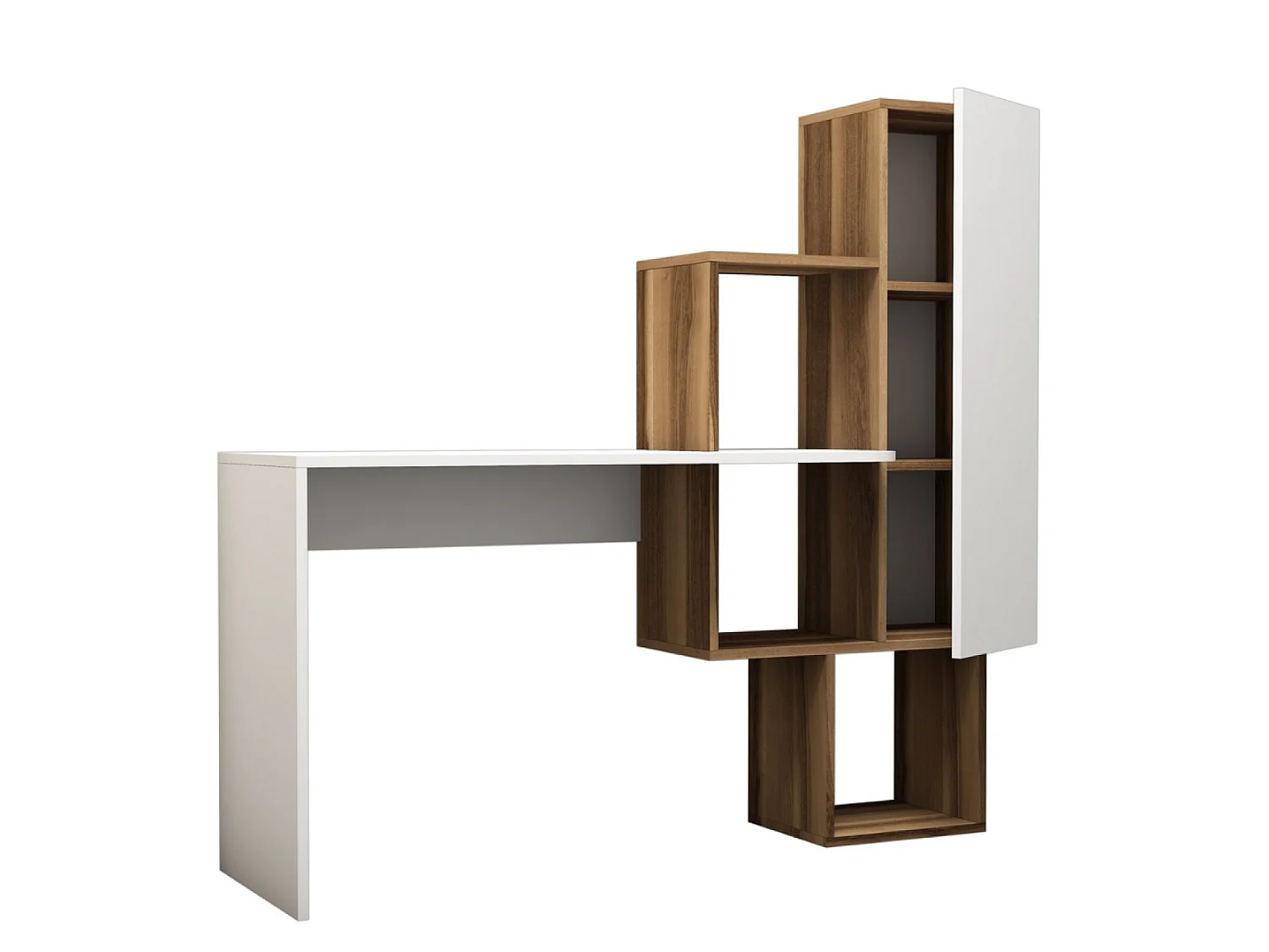 Libreria industriale con cassetti - legno e nero TALI