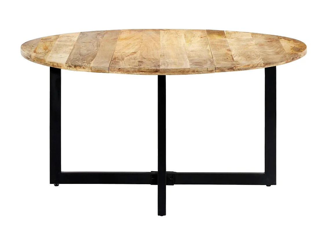 Table de salon salle bois marron 150 x 150 x 73 cm 0902155