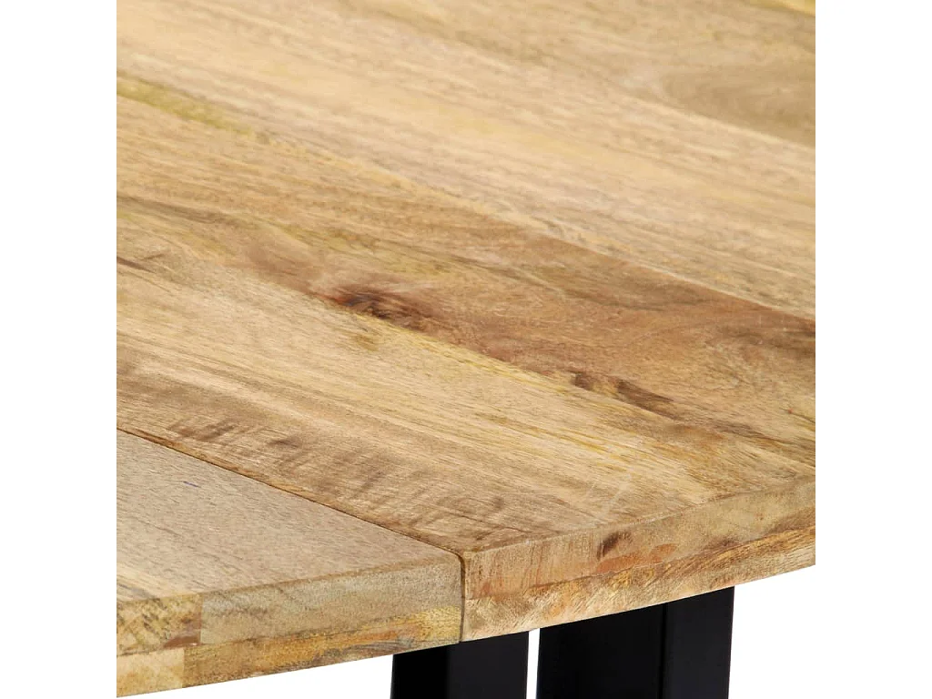 Table de salon salle bois marron 150 x 150 x 73 cm 0902155