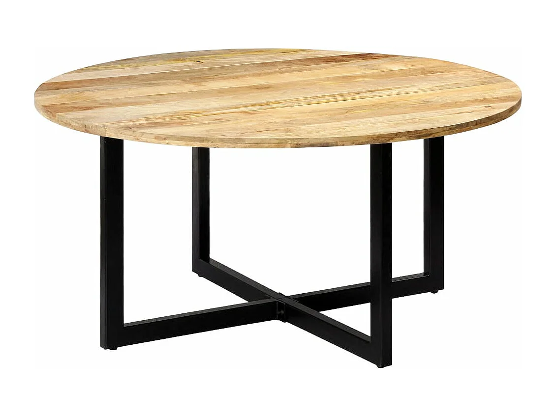 Table de salon salle bois marron 150 x 150 x 73 cm 0902155