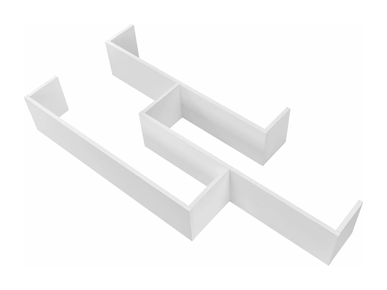 Estantería de pared con 3 superficies de almacenamiento 119 cm blanco 03_0005202