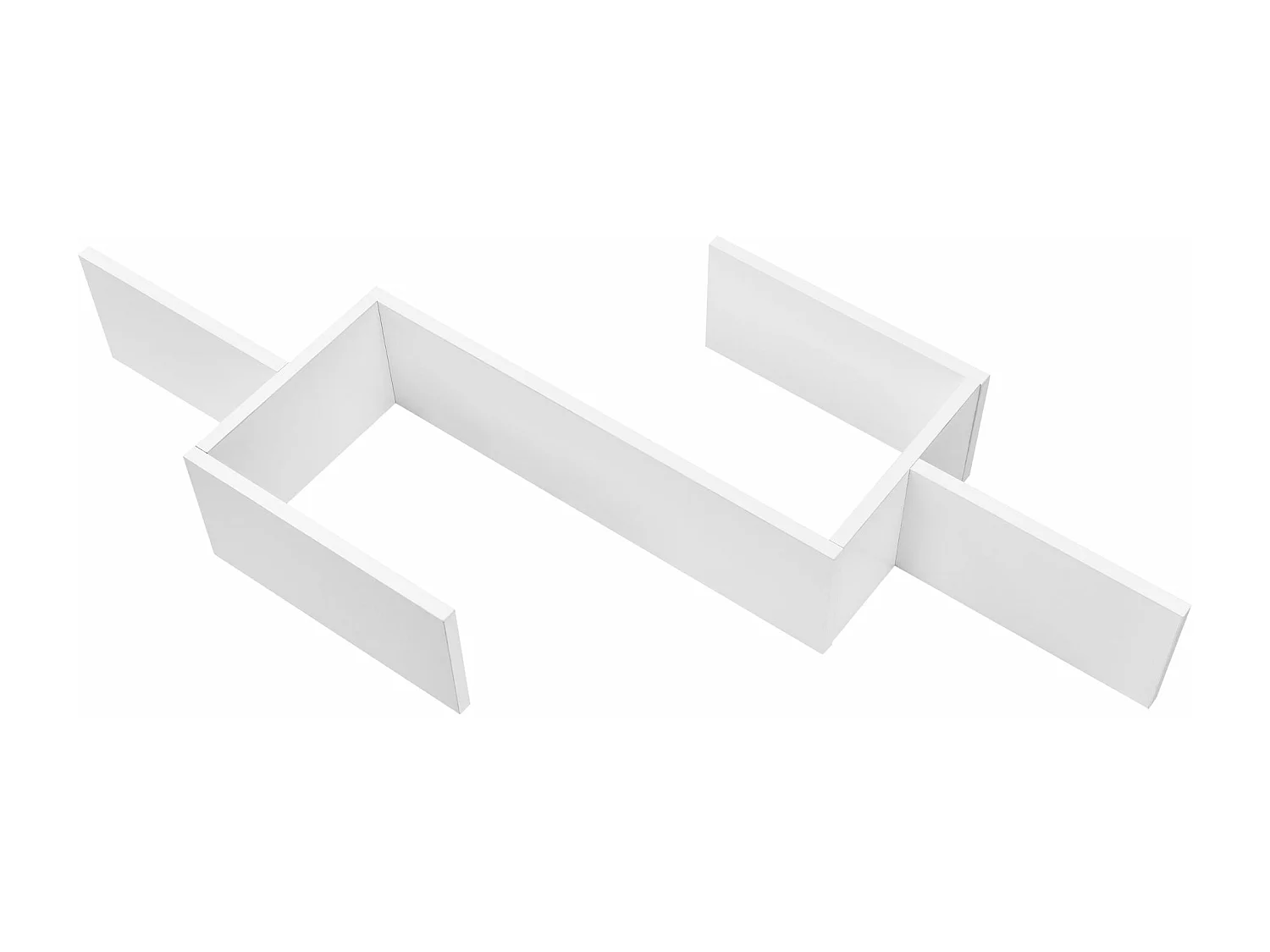 Estante de pared de diseño con almacenaje 104 cm blanco 03_0005205