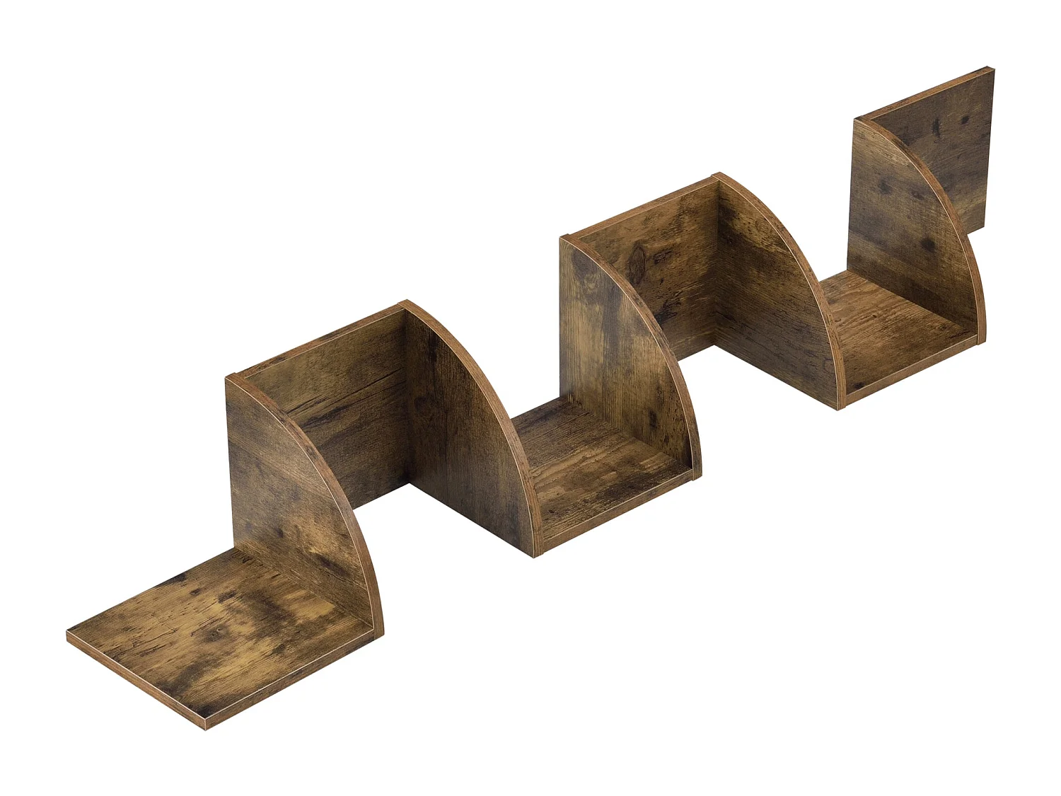 Étagère d'angle en forme effet bois marron 19.5 x 19.5 x 123 cm 03_0005172