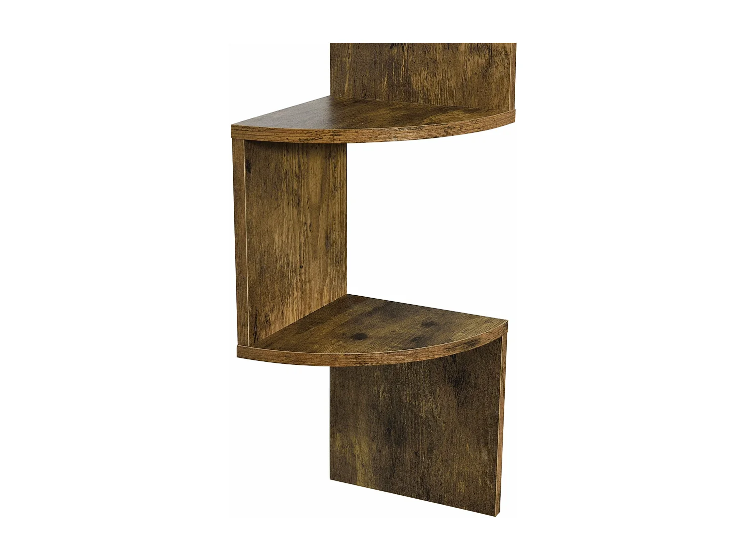 Étagère d'angle en forme effet bois marron 19.5 x 19.5 x 123 cm 03_0005172