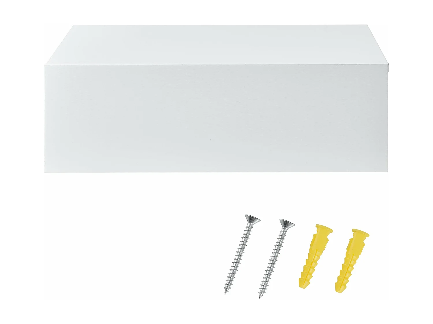 Juego de 2 mesitas de noche estantes de pared para dormitorio con 2 cajones 46 cm lacado blanco 03_0000010