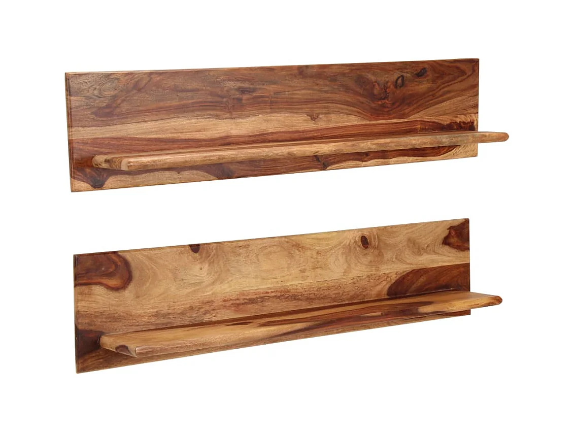 Mueble de diseño de pared estante para armario 2 piezas 118 cm madera maciza 2702234/2