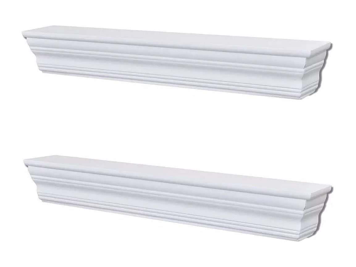 Aaliyah mueble de pared de diseño estante 2 piezas blanco 2702116/2