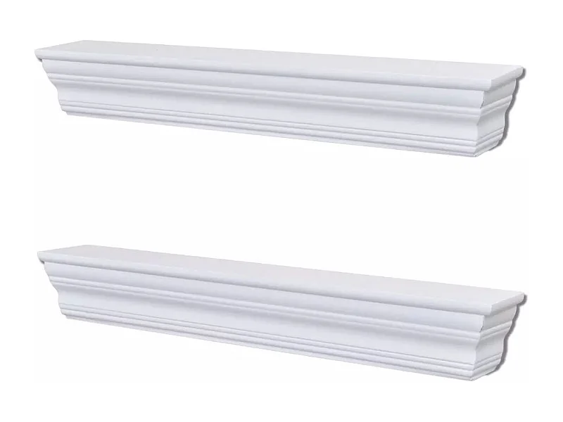 Aaliyah mueble de pared de diseño estante 2 piezas blanco 2702116/2